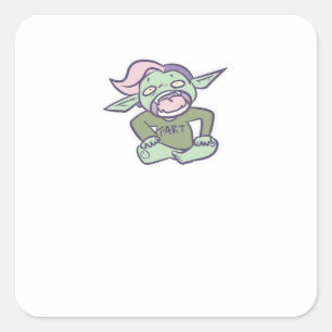 Goblincore Fart Goblin Classic Square Sticker