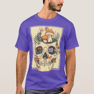 Goblincore Flowers Skeleton Natur T-Shirt