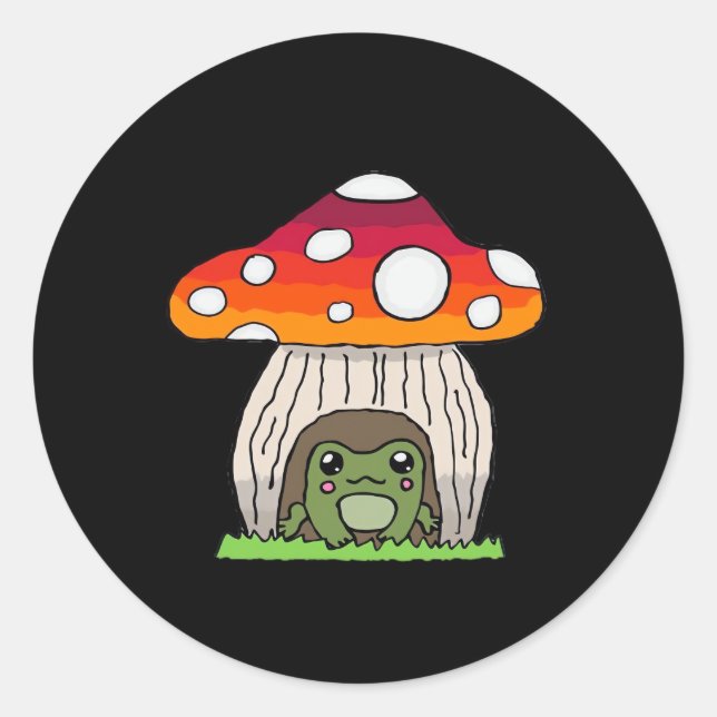 Goblincore Frog Classic Classic Round Sticker (Front)