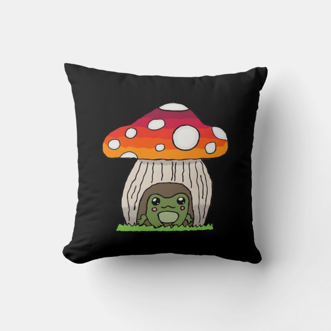 Goblincore Frog Classic Cushion (Front)
