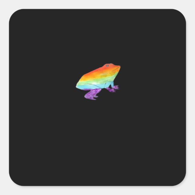 Goblincore Gay Frog Classic Square Sticker (Front)