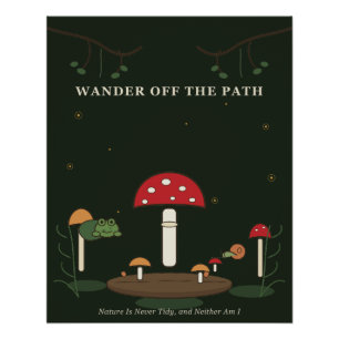 Goblincore Mushroom Forest Poster