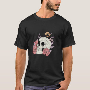 Goblincore Skull Flowers Goth Fairycore Floral Got T-Shirt