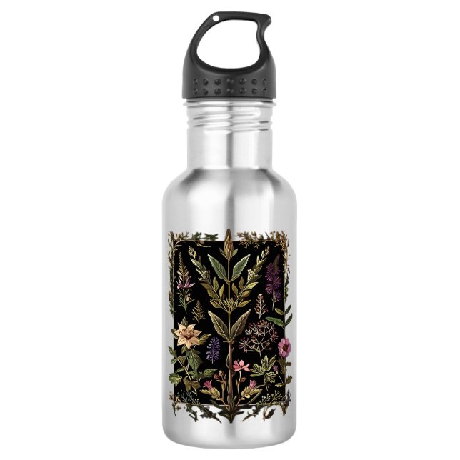 Goblincore Victorian Witch Herbs Classic 710 Ml Water Bottle (Front)