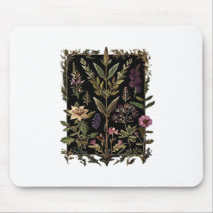 Goblincore Victorian Witch Herbs Classic Mouse Pad