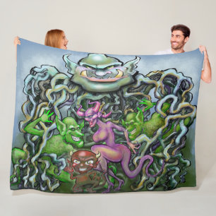 Goblins n Monsters Fleece Blanket