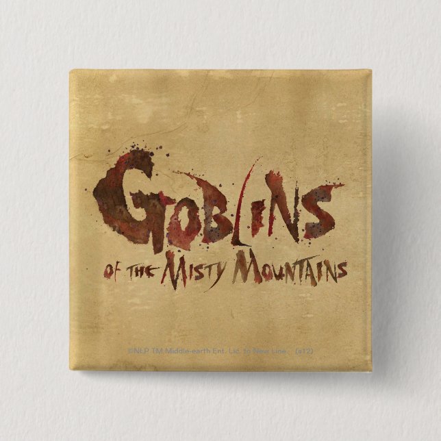 Goblins of the Misty Mountains 15 Cm Square Badge (Front)