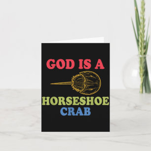 God A Horses Crab Ocean Humour Card