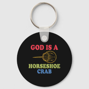 God A Horses Crab Ocean Humour Key Ring
