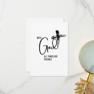 God All Things Are Possible Thank You Card