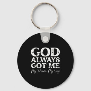God Always Got Me Christian Faith Inspirational Qu Key Ring
