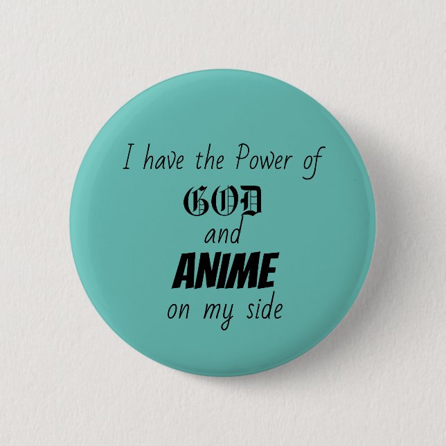 God and Anime 6 Cm Round Badge (Front)