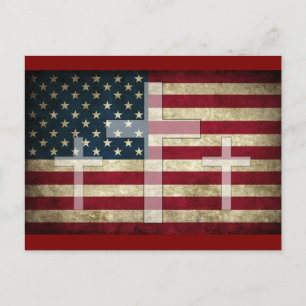 God and Country Postcard