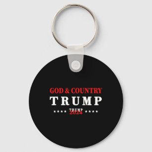 God And Country Trump 2024 God Trump  Key Ring