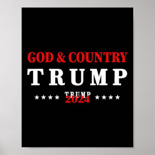 God And Country Trump 2024 God Trump Poster