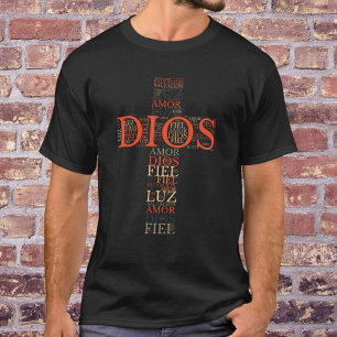God And Faith Cross Men's Christian Spanish T-Shirt