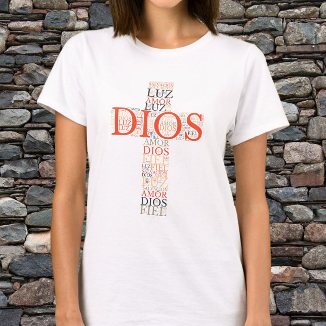 God And Faith Cross Women's Christian Spanish T-Shirt (Creator Uploaded)