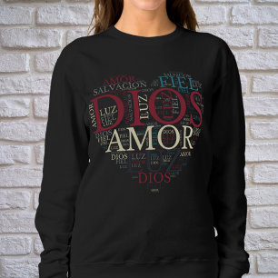 God And Faith Heart Women's Christian Spanish Sweatshirt