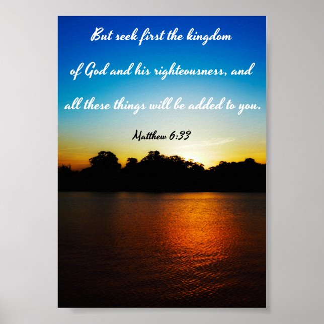 God and his righteousness - Bible Poster (Front)