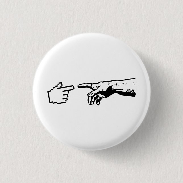 God and The Machine Hands 3 Cm Round Badge (Front)