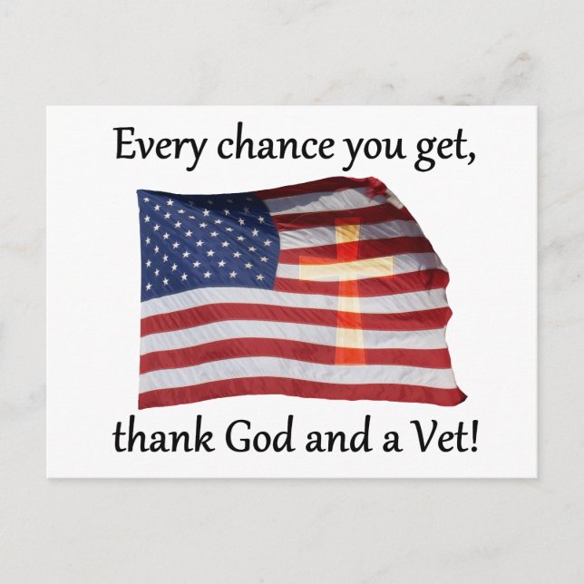 God And Vet Postcard (Front)