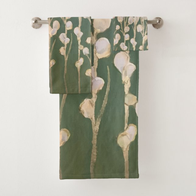 God and White Poppies Artwork Bath Towel Set (Insitu)