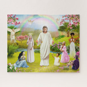 God Angel apparition of Jesus Christ Bible Angel  Jigsaw Puzzle