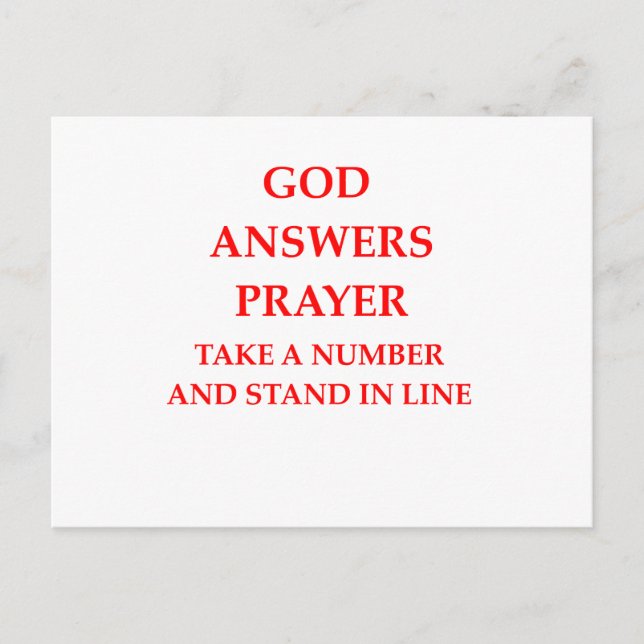 GOD answer prayer Postcard (Front)