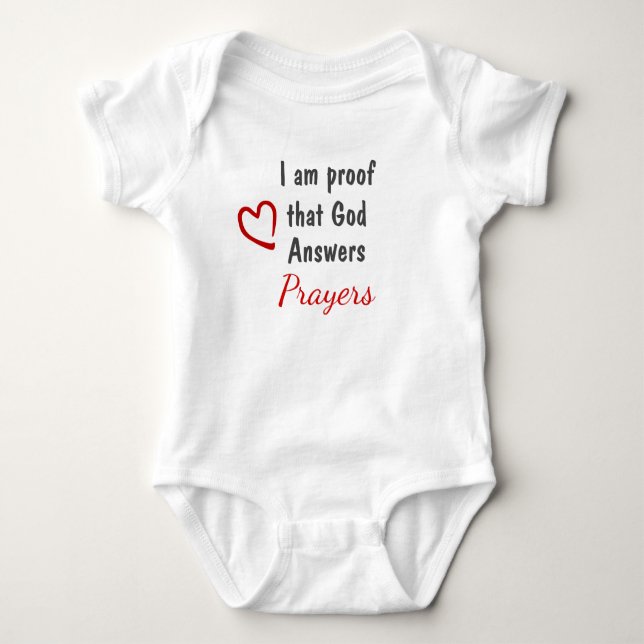 God Answers Prayers Bodysuit (Front)