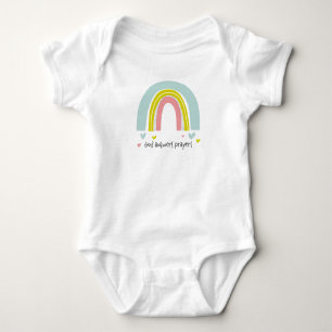 "God Answers Prayers" Rainbow Baby Bodysuit