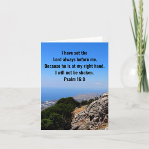 God At My Right Hand Is Unshakeable Psalm 16:8 Card