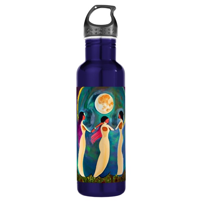 God Bless All Under the Moon 710 Ml Water Bottle (Front)