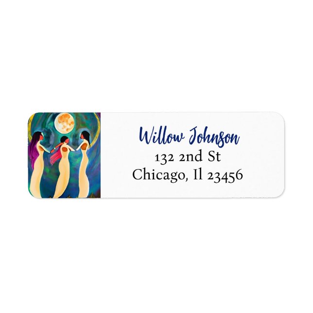 God Bless All Under the Moon Return Address Label (Front)
