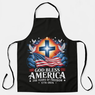 God Bless America 250 Years 1776-2026 Apron