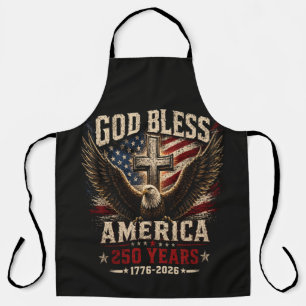 God Bless America 250 Years 1776-2026 Apron