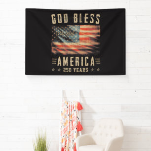 God Bless America 250 Years 1776-2026 Banner