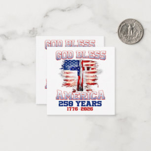 God Bless America 250 Years 1776 2026 Card