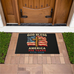 God Bless America 250 Years 1776-2026 Doormat
