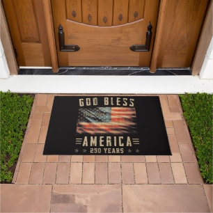 God Bless America 250 Years 1776-2026 Doormat