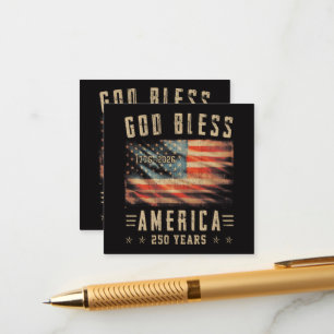 God Bless America 250 Years 1776-2026 Enclosure Card