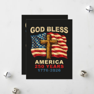 God Bless America 250 Years 1776-2026 Holiday Card