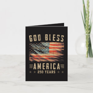 God Bless America 250 Years 1776-2026 Holiday Card
