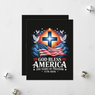 God Bless America 250 Years 1776-2026 Holiday Card