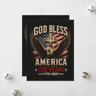God Bless America 250 Years 1776-2026 Holiday Card