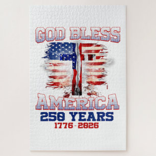 God Bless America 250 Years 1776 2026 Jigsaw Puzzle