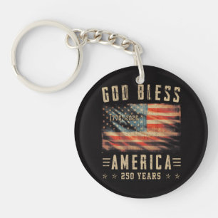 God Bless America 250 Years 1776-2026 Key Ring