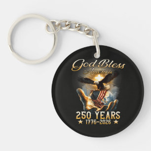 God Bless America 250 Years 1776-2026 Key Ring