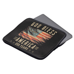 God Bless America 250 Years 1776-2026 Laptop Sleeve