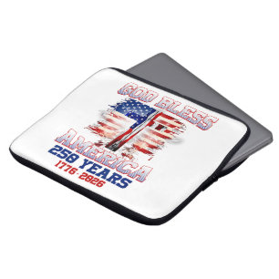 God Bless America 250 Years 1776 2026 Laptop Sleeve