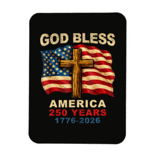 God Bless America 250 Years 1776-2026 Magnet